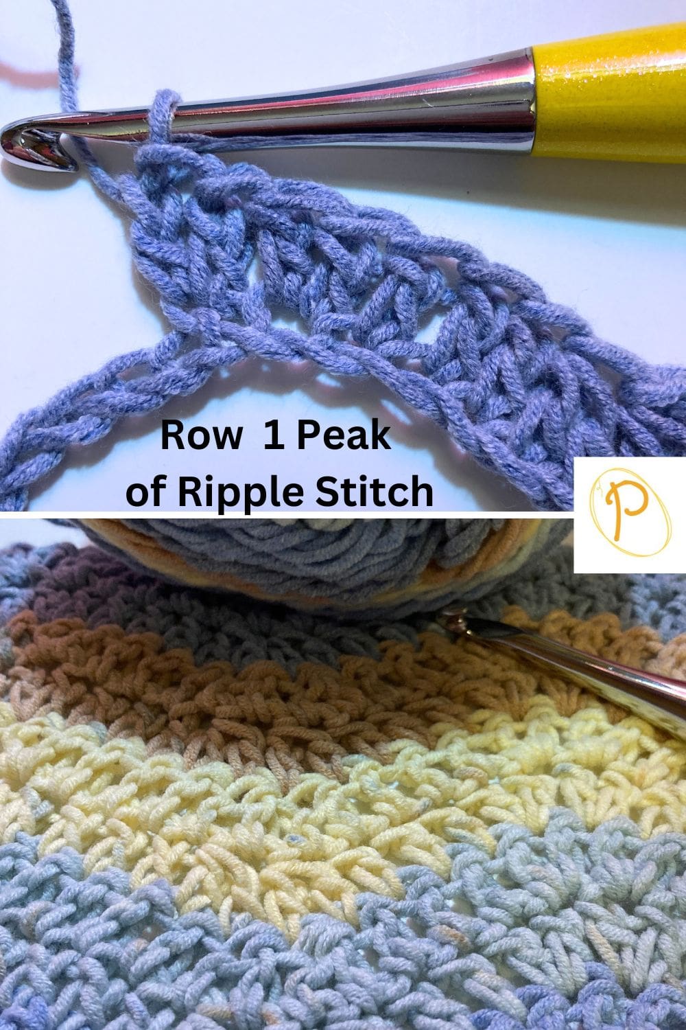 Row 1 Peak of Ripple Stitch