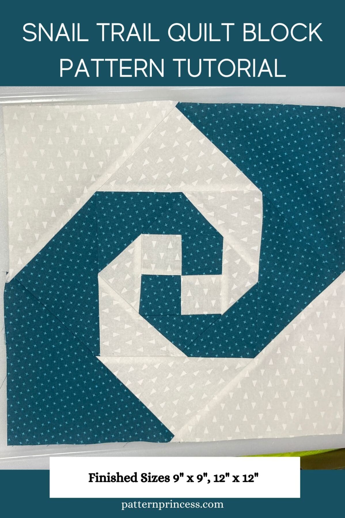 Snail Trail Quilt Block Pattern Tutorial