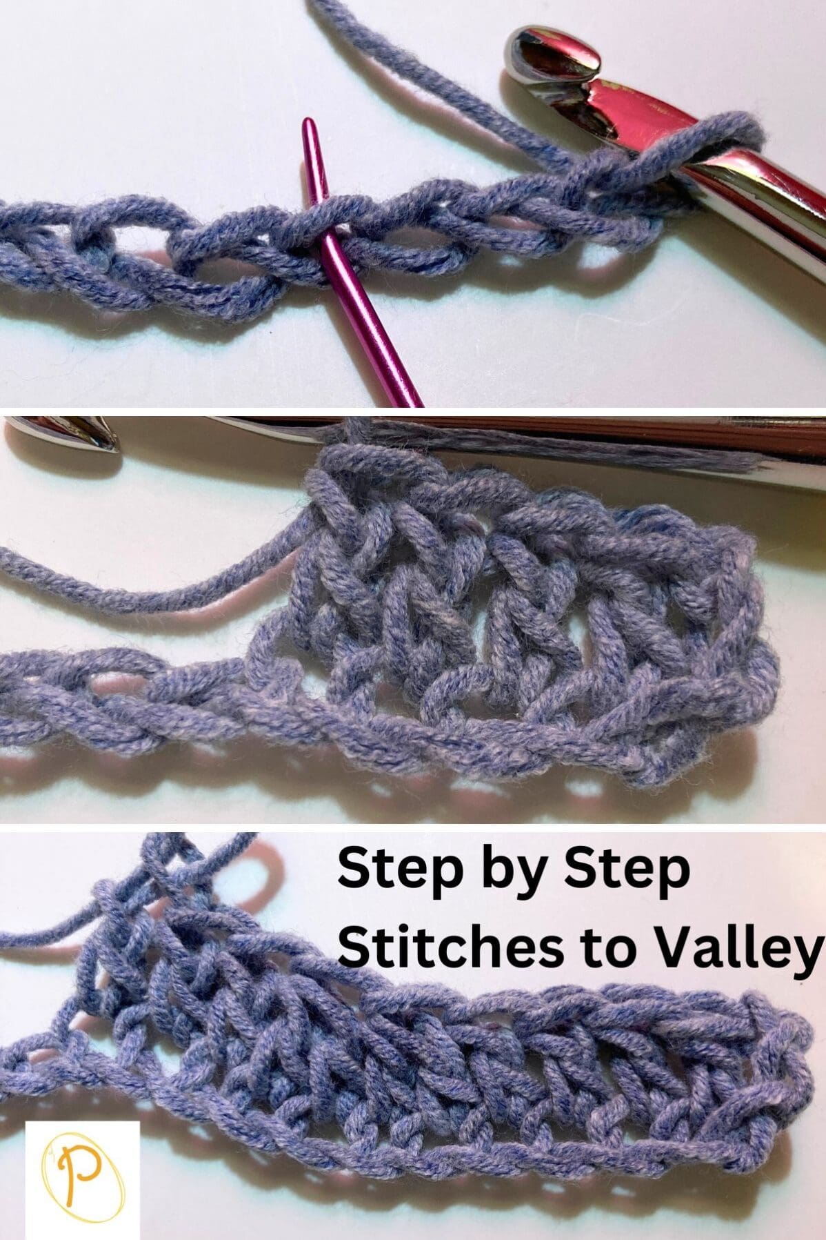 Step by Step Stitches to Valley