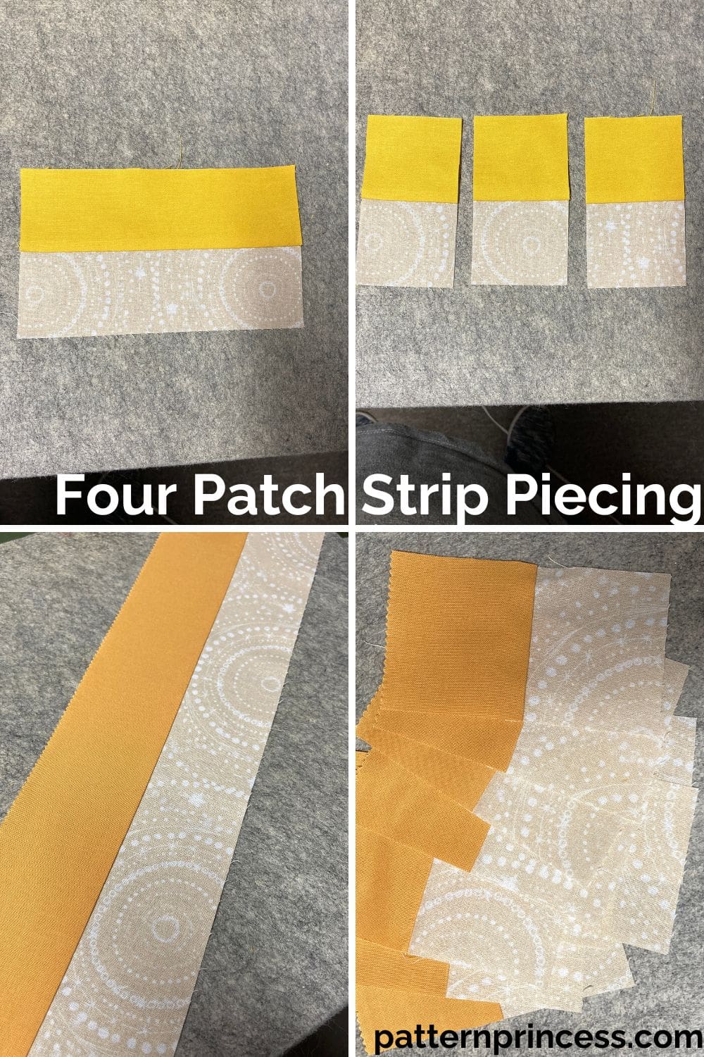 Four Patch Strip Piecing