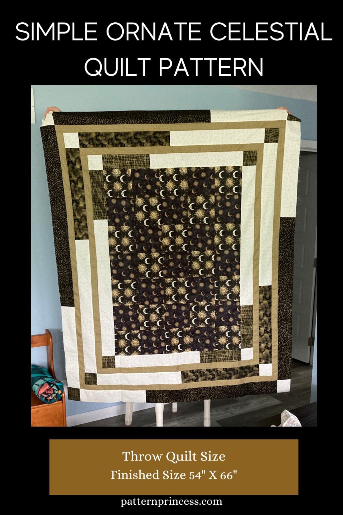 Simple Ornate Celestial Quilt Pattern