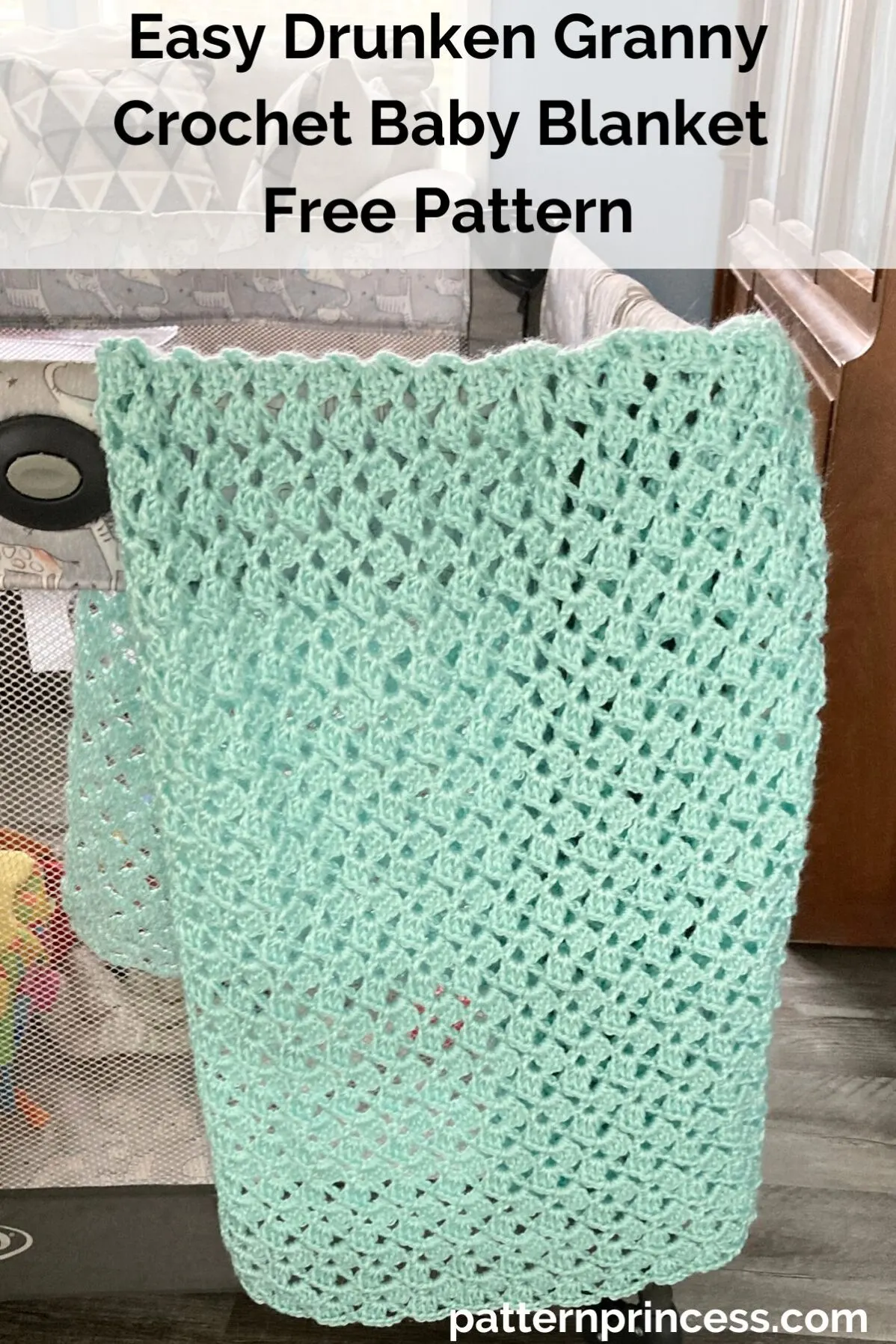 Easy Drunken Granny Crochet Baby Blanket Free Pattern