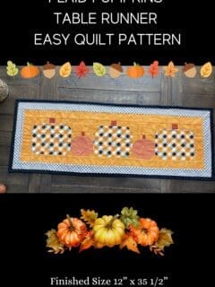 Plaid Pumpkins Table Runner Easy Quilt pattern