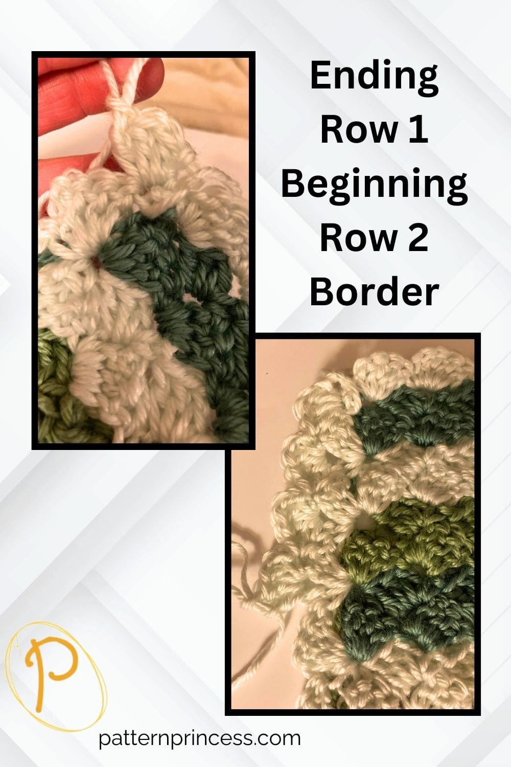 Ending Row 1 Beginning Row 2 Border