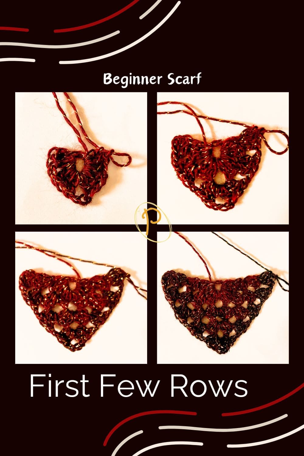 First Few Rows of Beginner Scarf