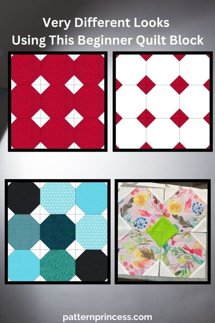 Easy Snowball Quilt Block Tutorial for Beginners - Pattern Princess