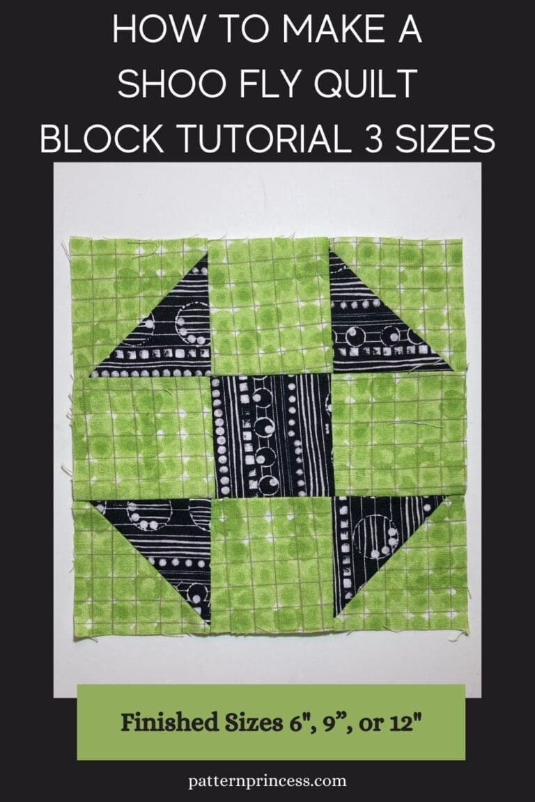 How to Make a Shoo Fly Quilt Block Tutorial 3 Sizes - Pattern Princess