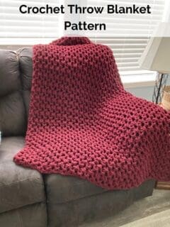 Puffy and Dreamy Chunky Crochet Throw Blanket Pattern