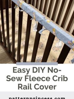 Easy DIY No-Sew Fleece Crib Rail Cover