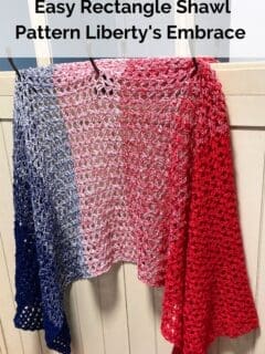 Easy Rectangle Shawl Pattern Liberty's Embrace