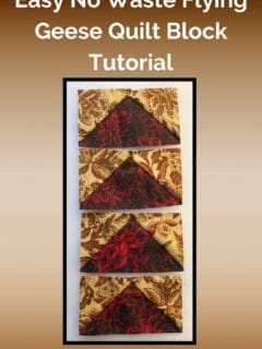 Easy No Waste Flying Geese Quilt Block Tutorial