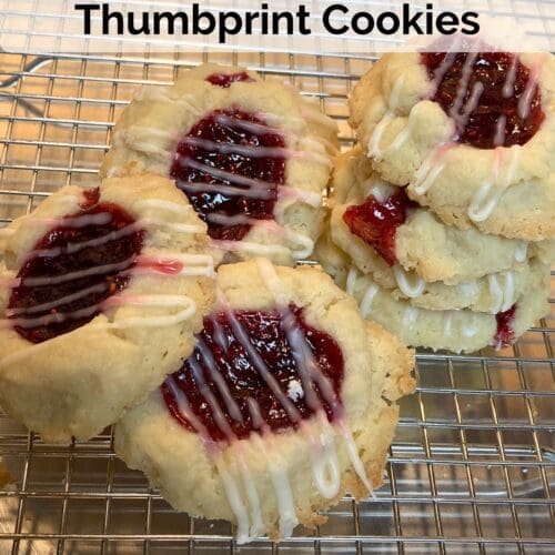 Favorite Raspberry and Almond Shortbread Thumbprint Cookies - Pattern ...
