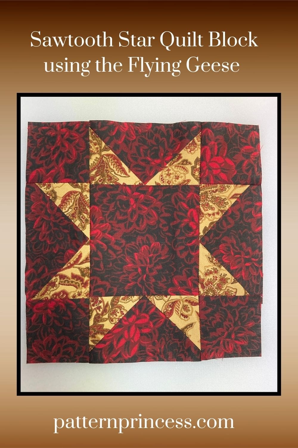 Sawtooth Star Quilt Block using the Rectangle Units