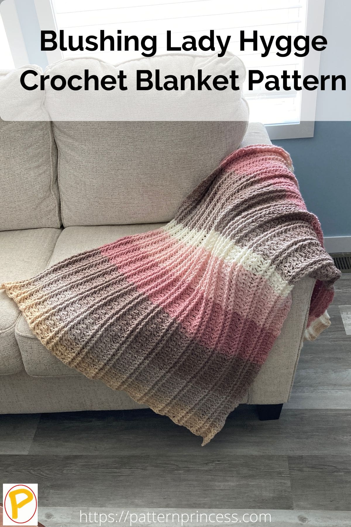 Blushing Lady Hygge Crochet Blanket Pattern