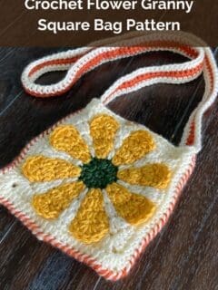 Crochet Flower Granny Square Bag Pattern