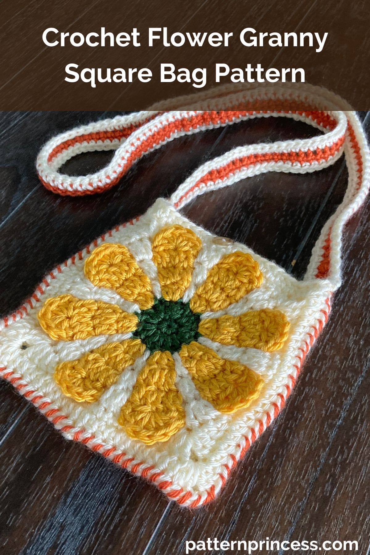 Crochet Flower Granny Square Bag Pattern