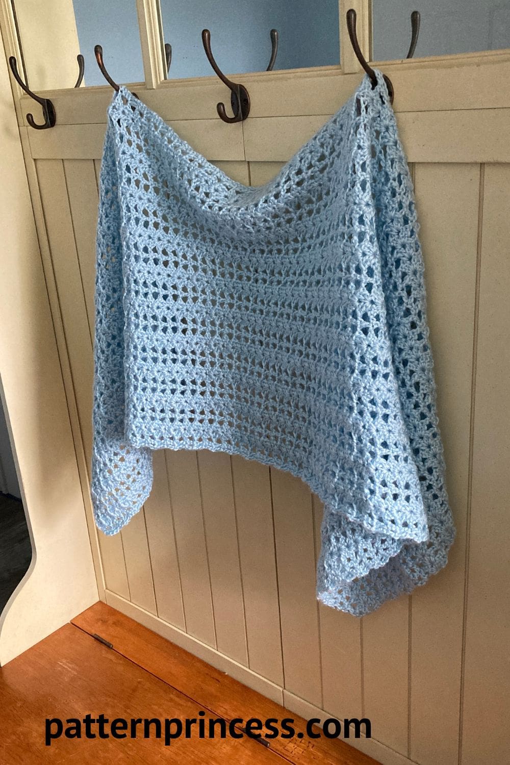 Easy Crochet Rectangular Shawl Lacy Lindsey