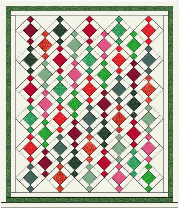 chandelier quilt with border