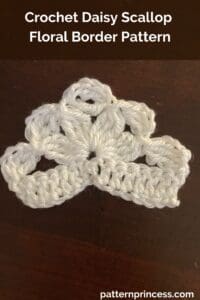 Crochet Daisy Scallop Floral Border Pattern