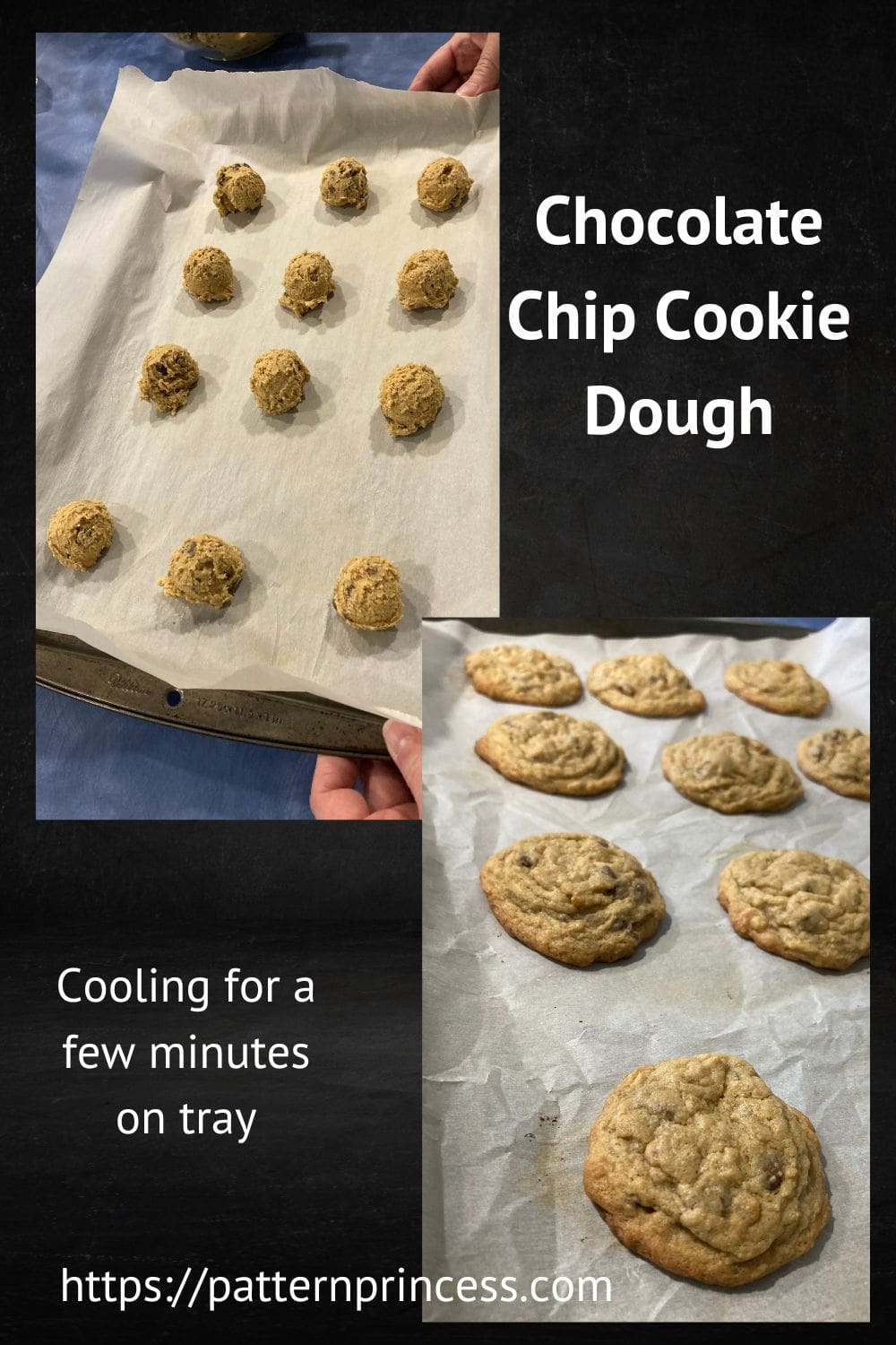 Chocolate Chip Cookie Dough on Baking Tray