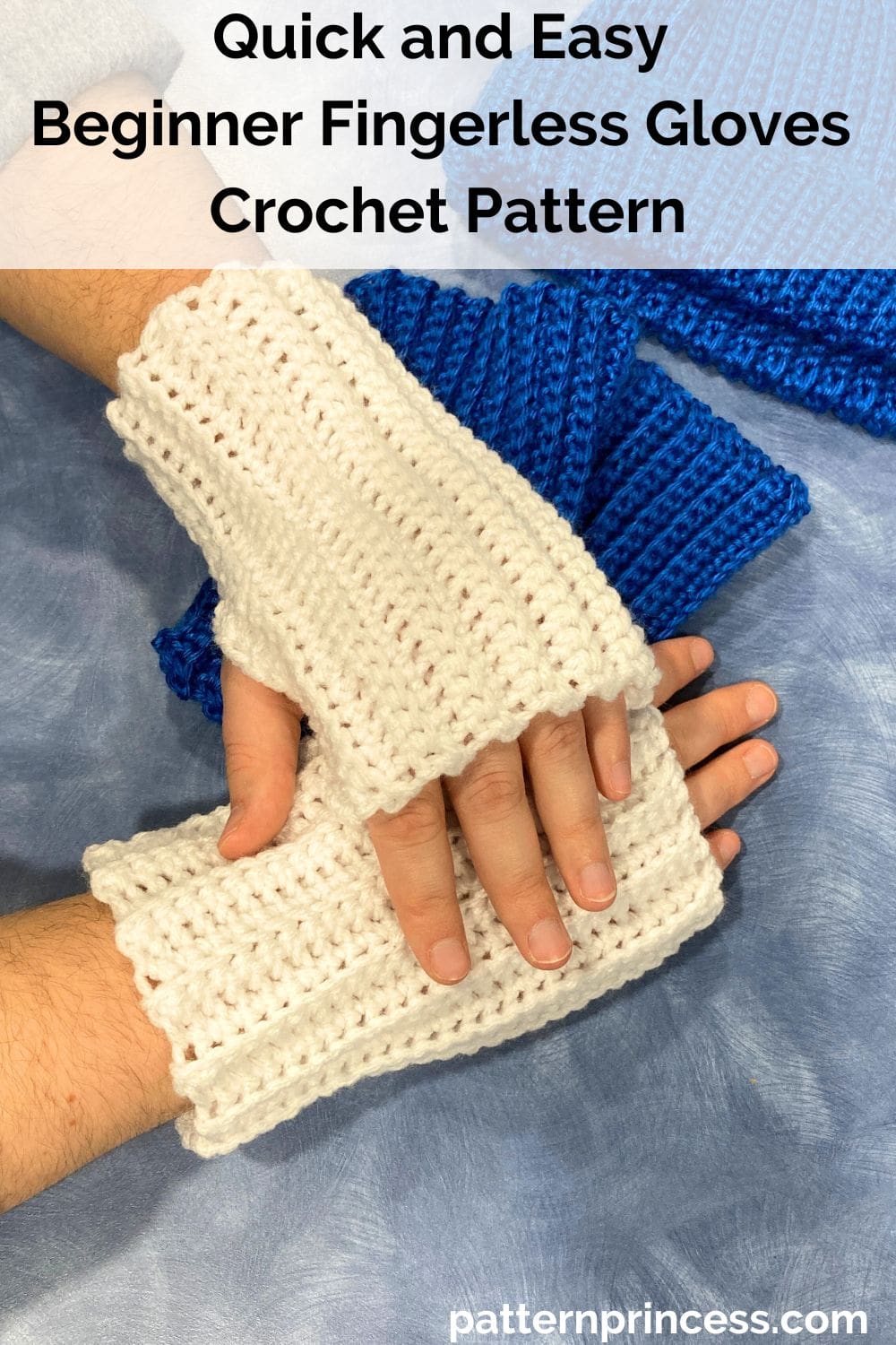 Quick and Easy Beginner Fingerless Gloves Crochet Pattern