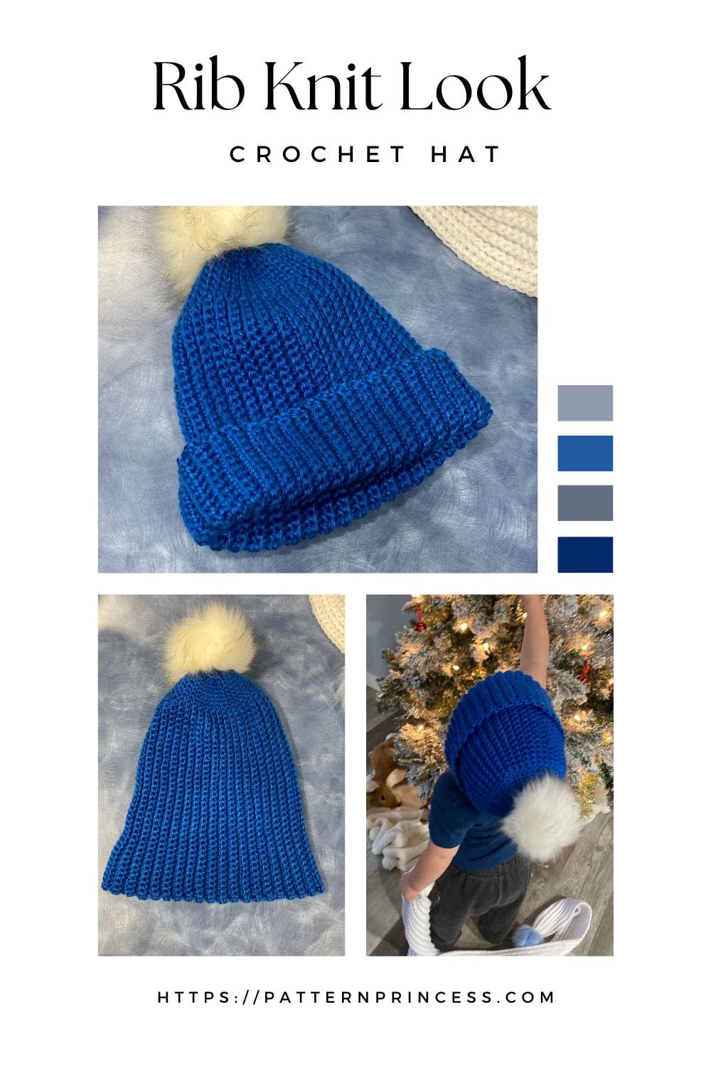 Rib Knit Look Crochet Hat