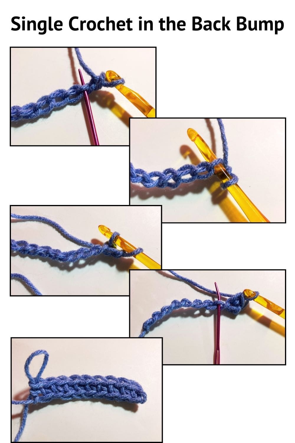 Single Crochet in the Back Bump