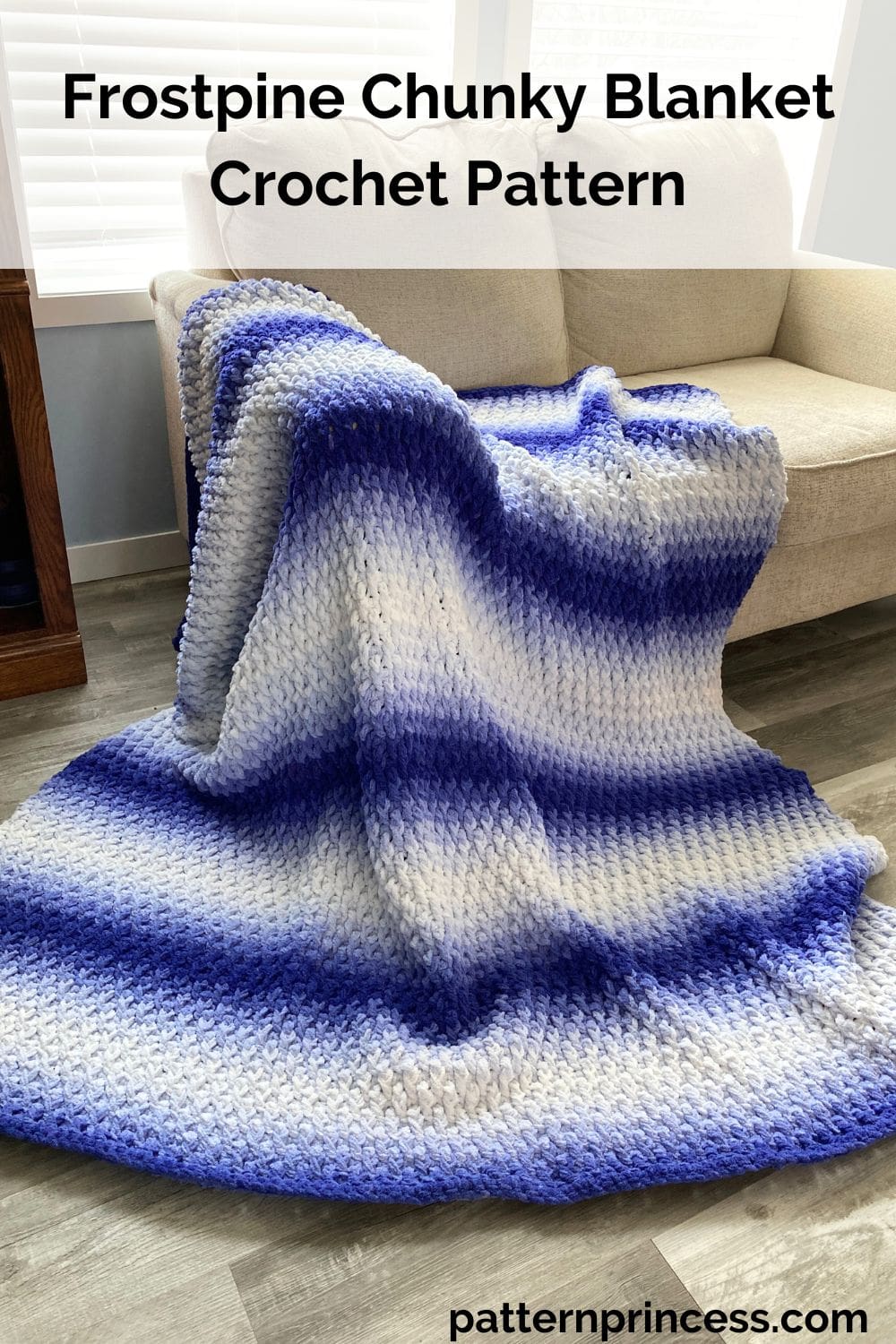 Frostpine Chunky Blanket Crochet Pattern