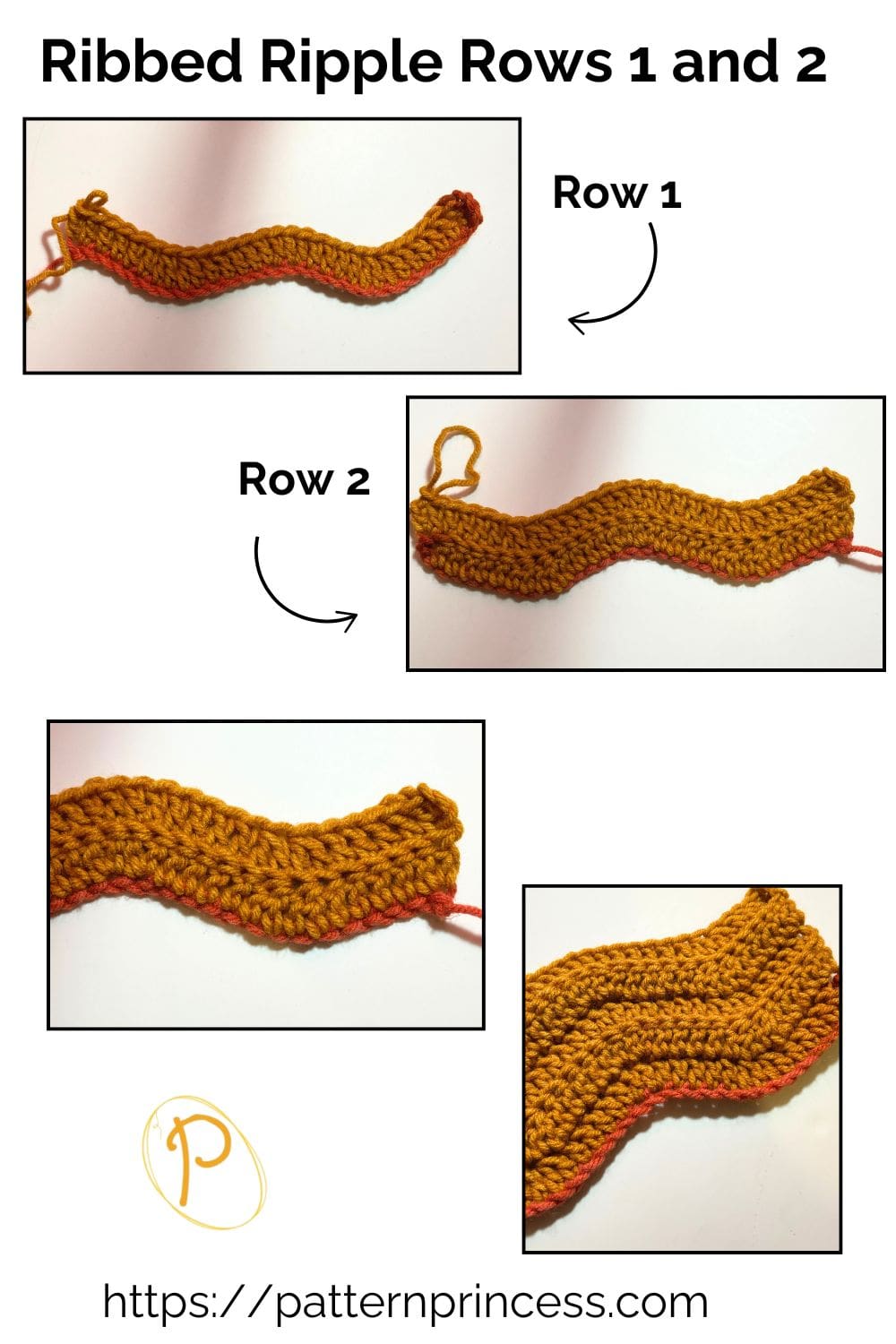 Ribbed Ripple Rows 1 and 2