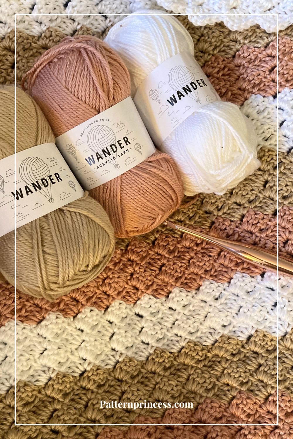 Quick and Easy Crochet Striped Blanket Pattern