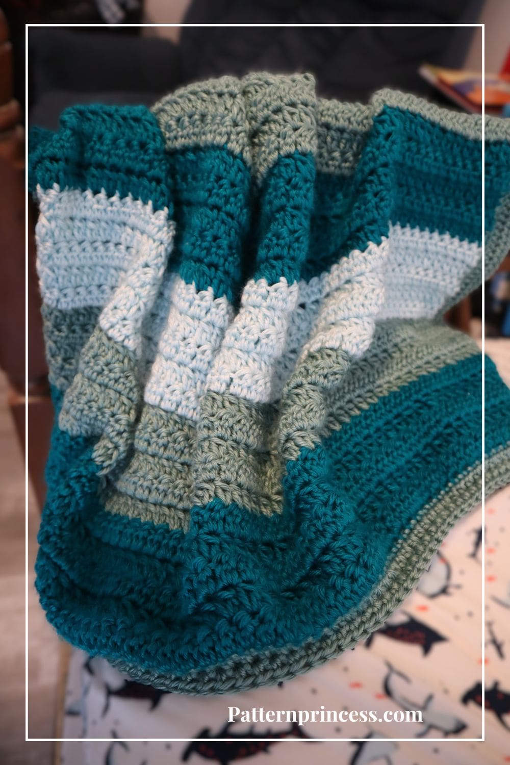 Beginner Friendly Baby Blanket Draped on Bed Rail