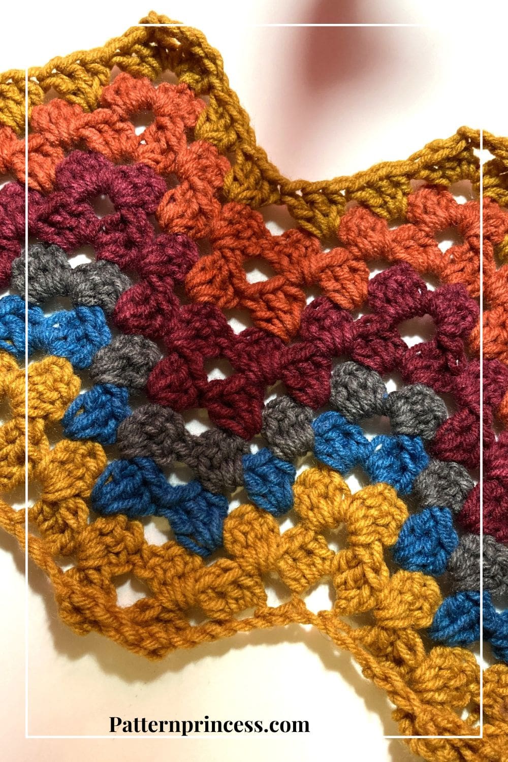 Close up of Chevron Granny Ripple