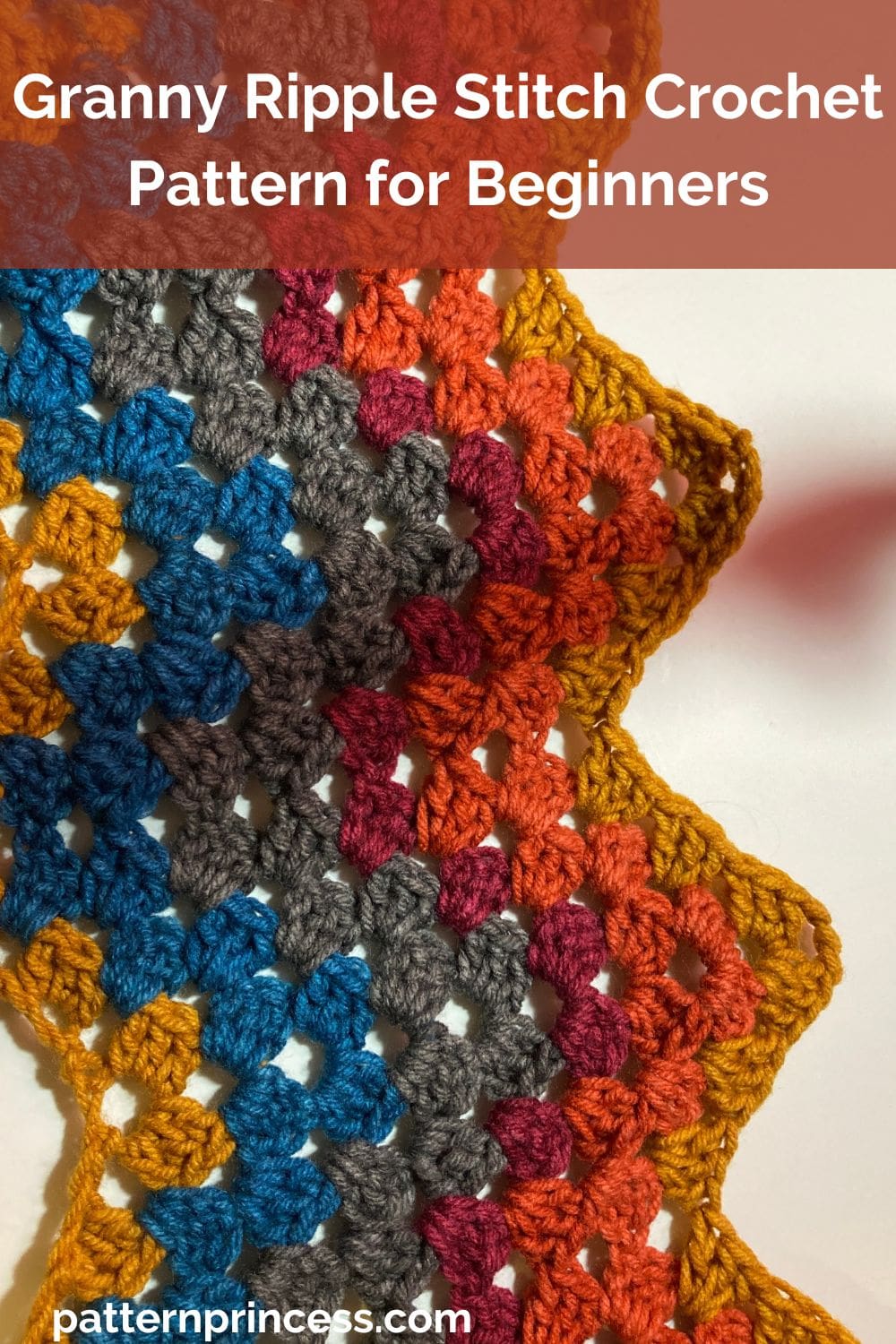 Granny Ripple Stitch Crochet Pattern for Beginners
