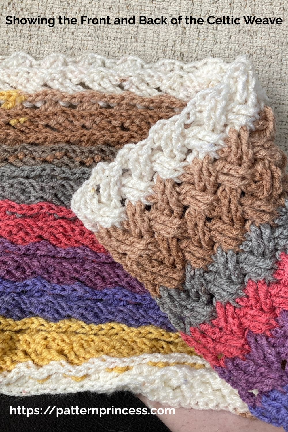 Showing the Front and Back of the Celtic Weave