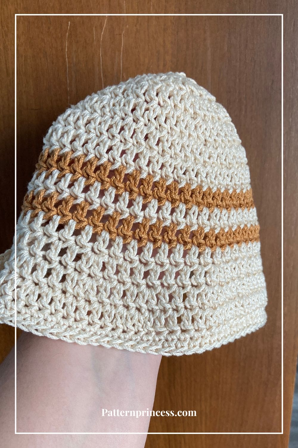Two-Tone Crochet Bucket Hat