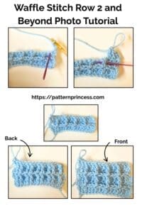Waffle Stitch Row 2 and Beyond Photo Tutorial