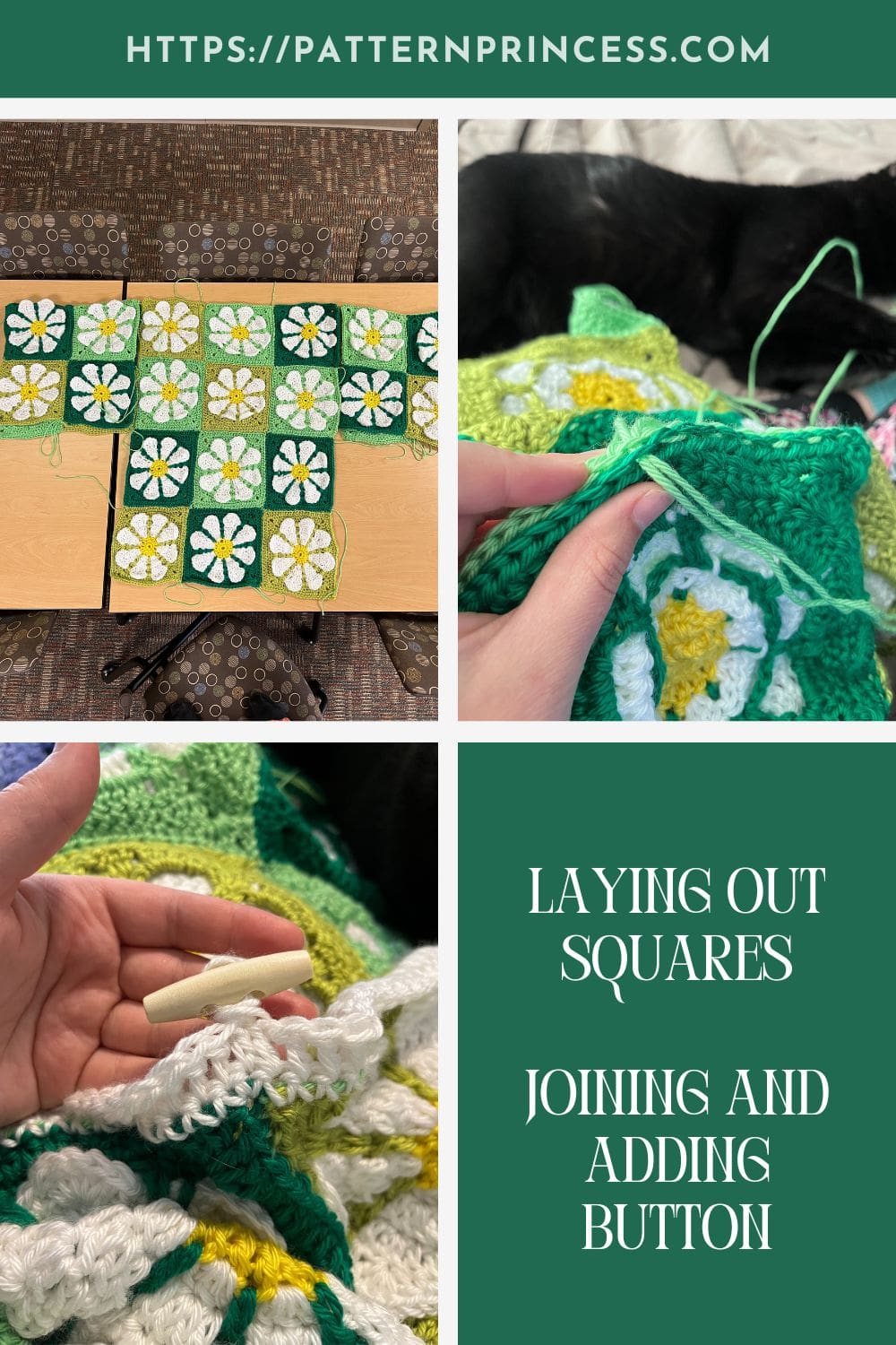 Laying out Squares Joining and Adding Button