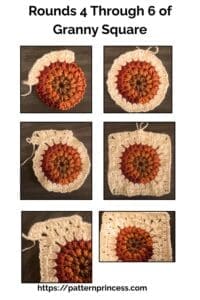 Rounds 4 Through 6 of Granny Square