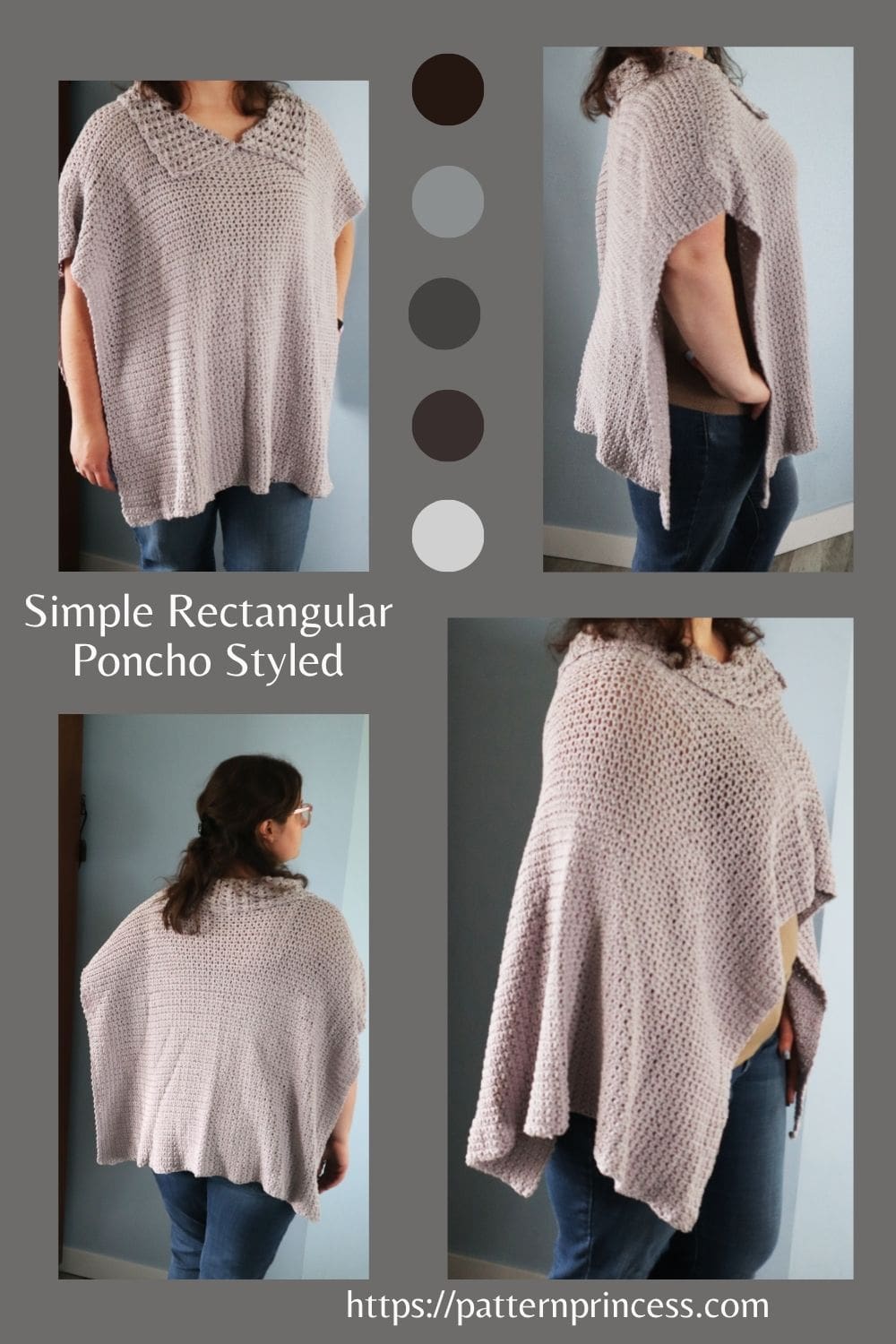 Simple Rectangular Poncho Styled