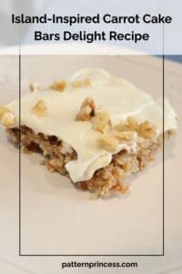 Island-Inspired Carrot Cake Bars Delight Recipe