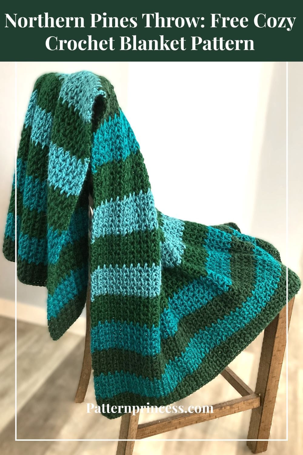Northern Pines Throw Free Cozy Crochet Blanket Pattern