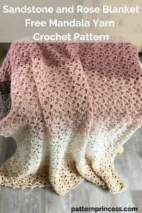 Sandstone and Rose Blanket Free Mandala Yarn Crochet Pattern
