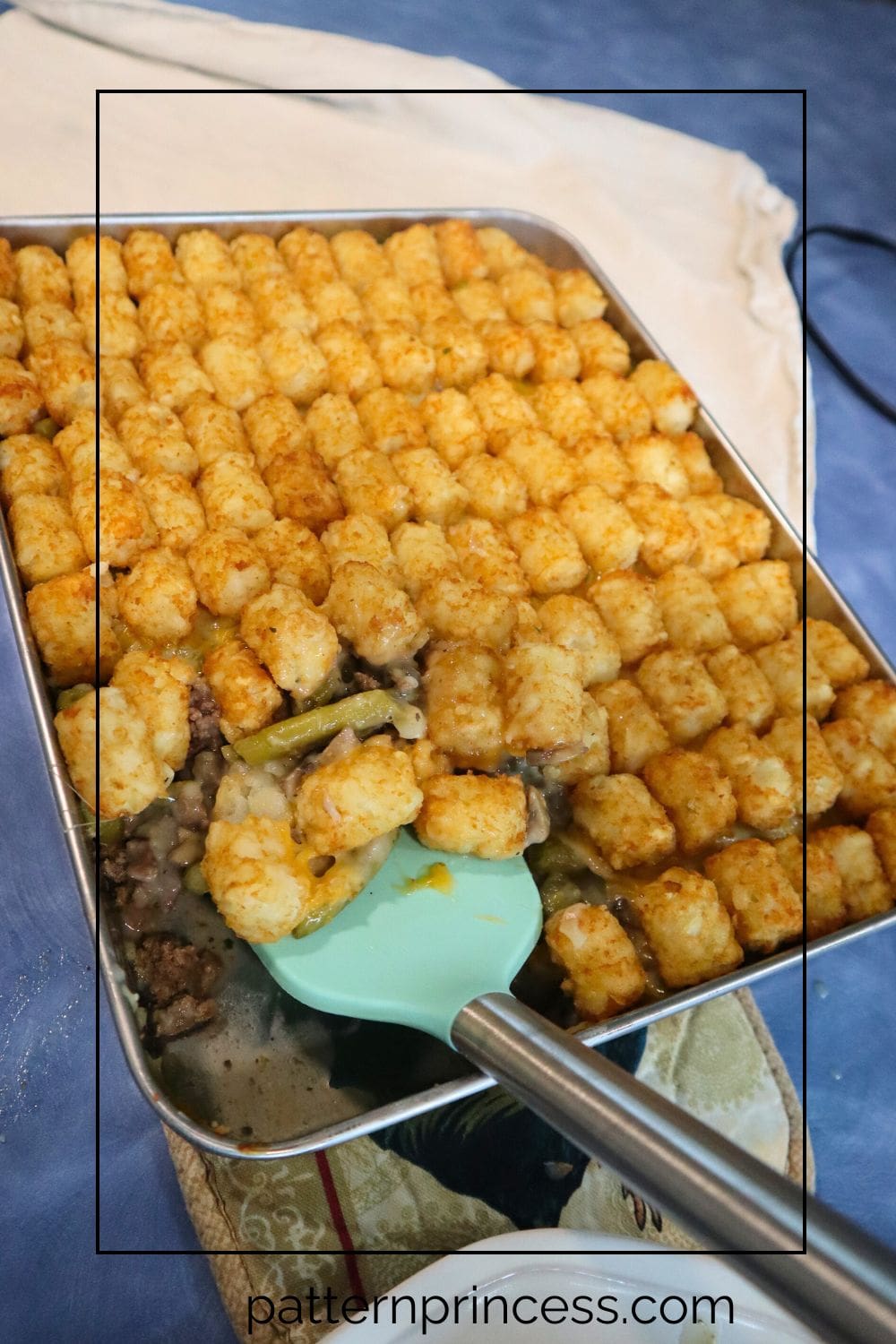 Serving Tater Tot Casserole