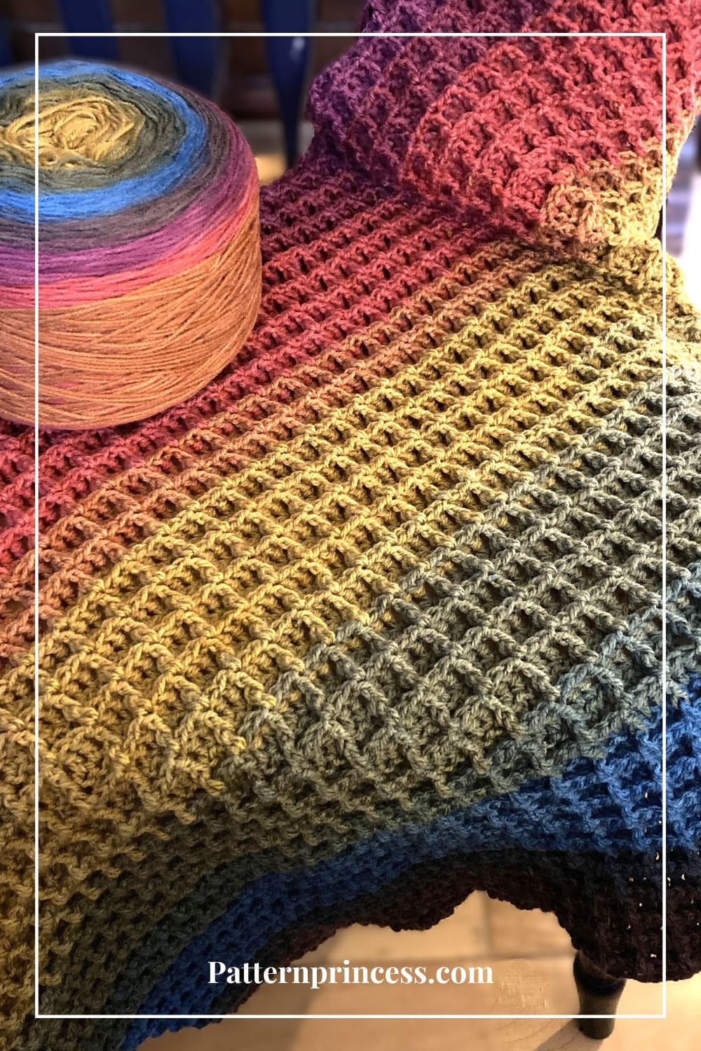 Mandala Bonus Yarn Cake Textured Throw Blanket