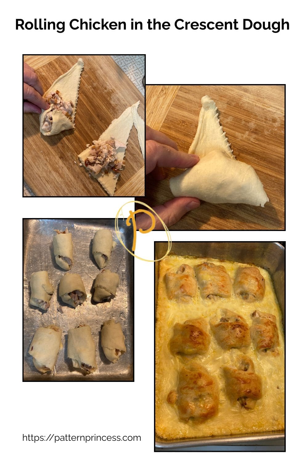 Rolling Chicken in the Crescent Dough