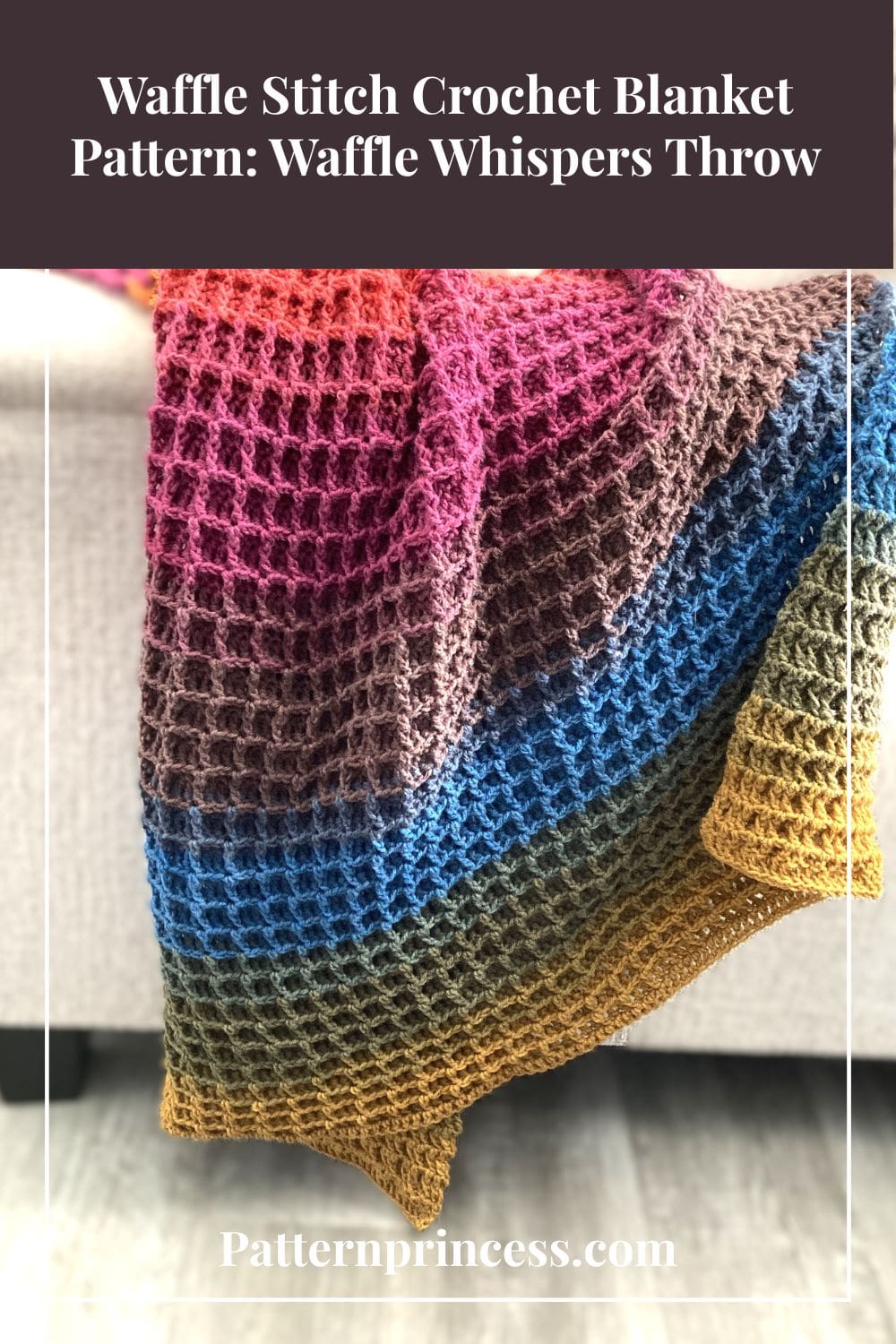 Waffle Stitch Crochet Blanket Pattern Waffle Whispers Throw