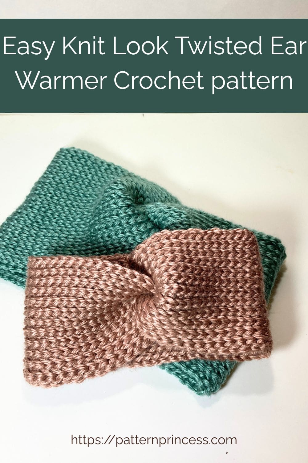 Easy Knit Look Twisted Ear Warmer Crochet pattern