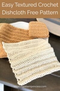 Easy Textured Crochet Dishcloth Free Pattern