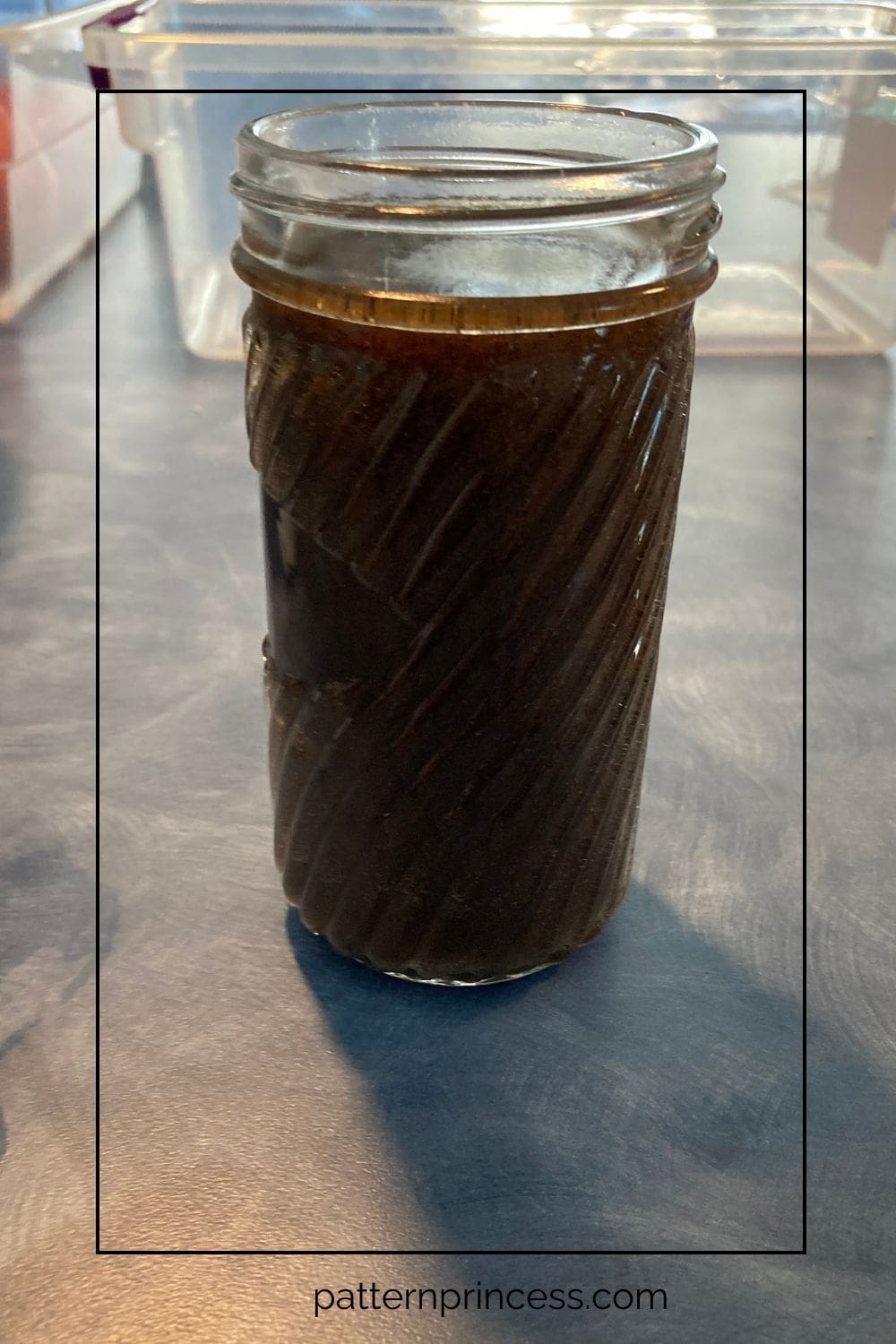 Jar of paste ready for baking