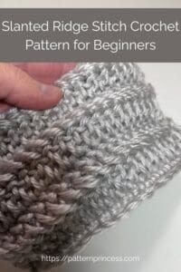 Slanted Ridge Stitch Crochet Pattern for Beginners